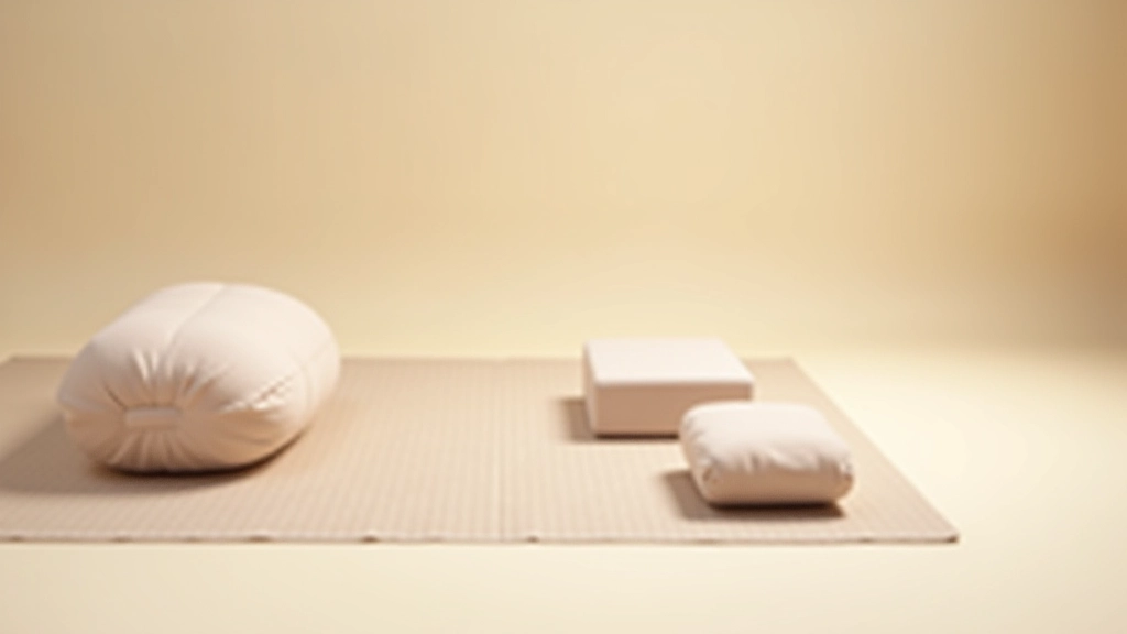 Femme pratiquant une séquence détente le soir dans un salon confortable avec lumière douce et apaisante